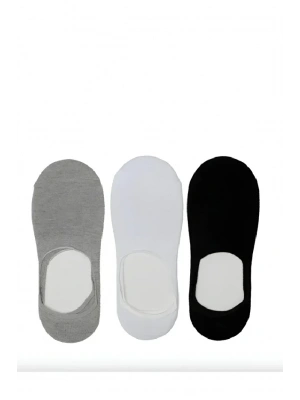 Lumberjack MB DARREN-B 3lü Babet Çorap Siyah-Beyaz-Gri (40-46)