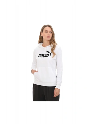 Puma Ess Logo Hoodie 586791-02 Beyaz