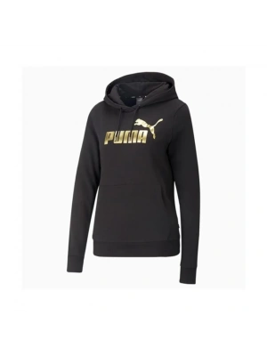 Puma ESS+ Metallic Logo Sweatshirt 849096-01 Siyah-Gold