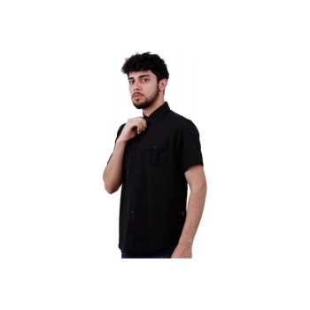 Erkek Kısa Kol Gömlek Siyah 1117006-010 PRA-4191537-003462