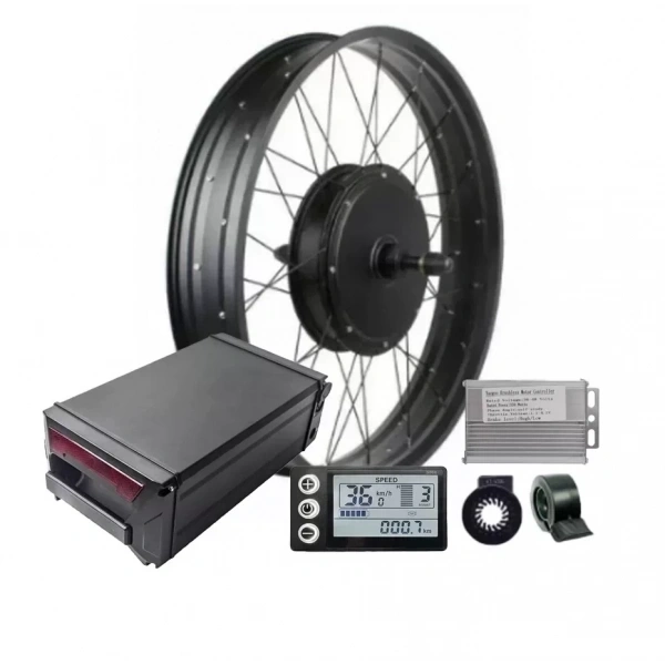 60 Volt 2000 Watt Fatbike Arka Tel jant Elektrikli Bisiklet Dönüşüm Kiti