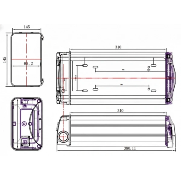 Bisiklet Bagaj Tipi Batarya Kutusu