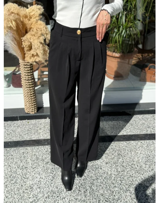 GOLD DÜĞMELİ PALAZZO PANTOLON