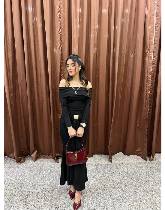 AFFLECK Maxi Elbise SİYAH