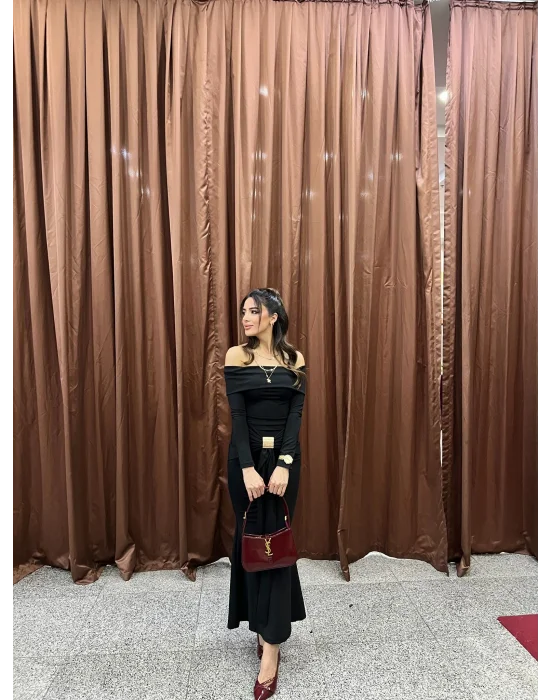 AFFLECK Maxi Elbise SİYAH