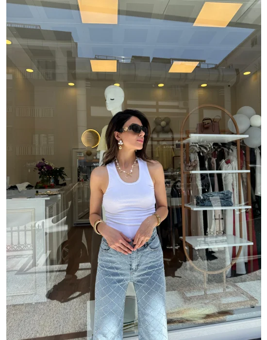 Çelik Örme Atlet Beyaz