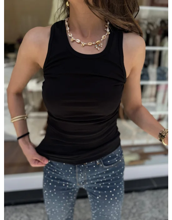 Çelik Örme Atlet Siyah