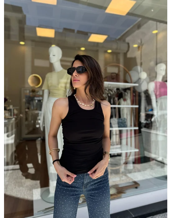 Çelik Örme Atlet Siyah