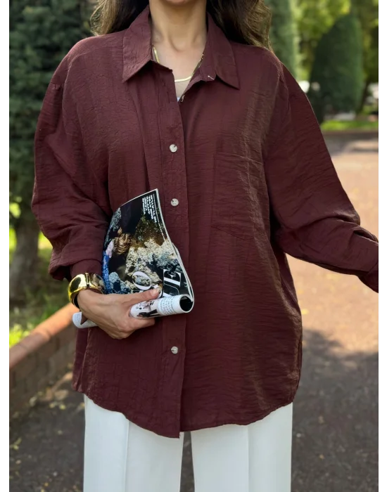 Dusuk Omuz Oversize Gomlek