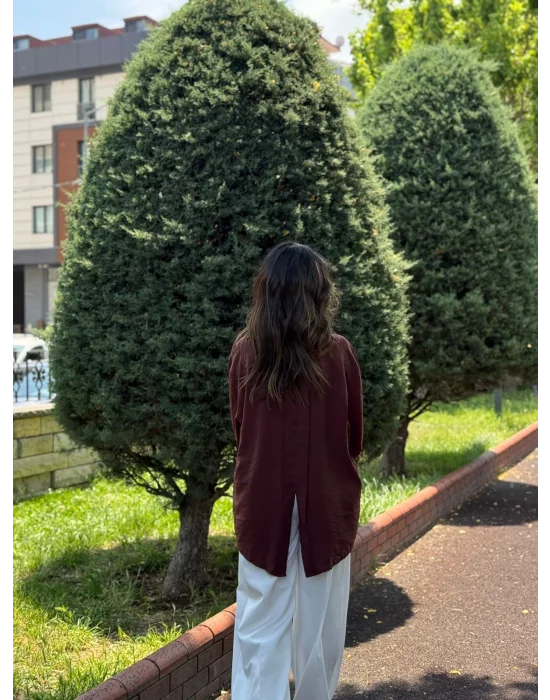 Dusuk Omuz Oversize Gomlek