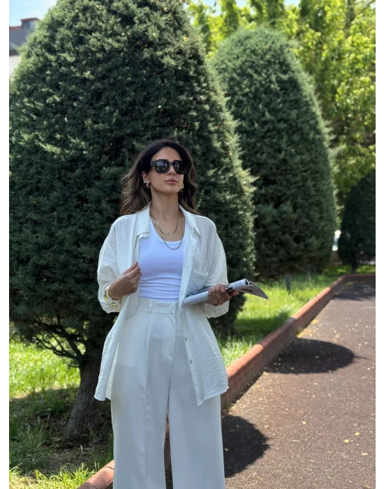 Dusuk Omuz Oversize Gomlek