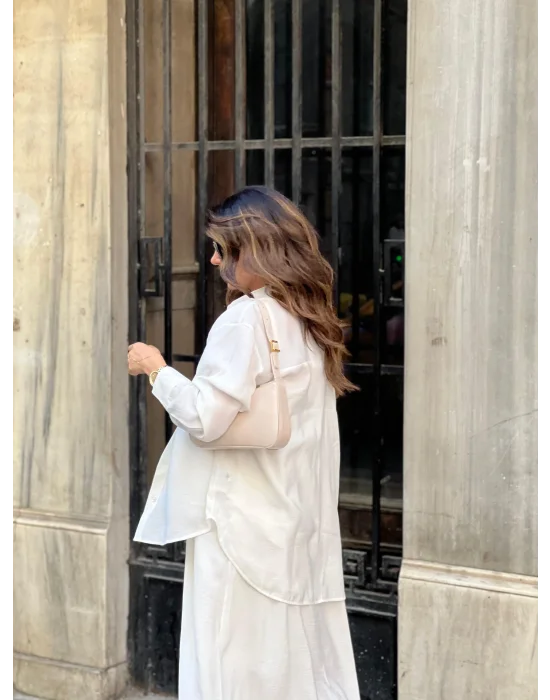 Gömlek-elbise Takım Beyaz