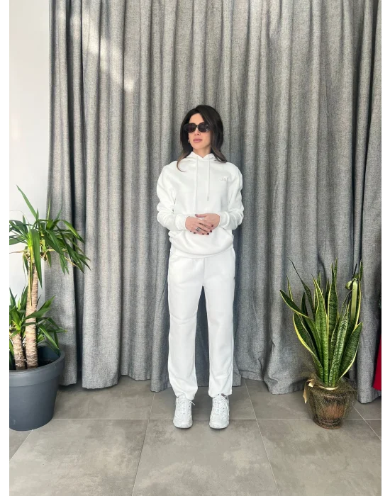 Kanguru Cepli Şardonlu Kapüşonlu Eşofman Takımı