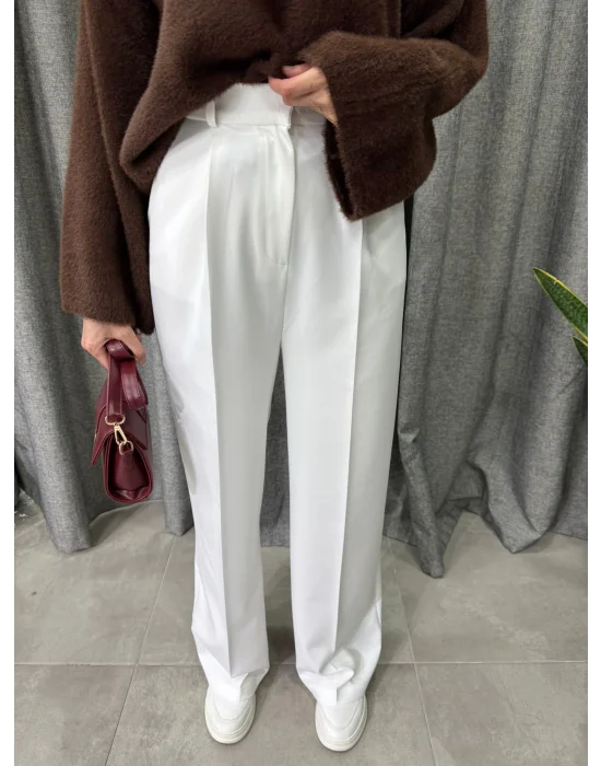 ORJİNAL MARKA BEYAZ PALAZZO PANTALON