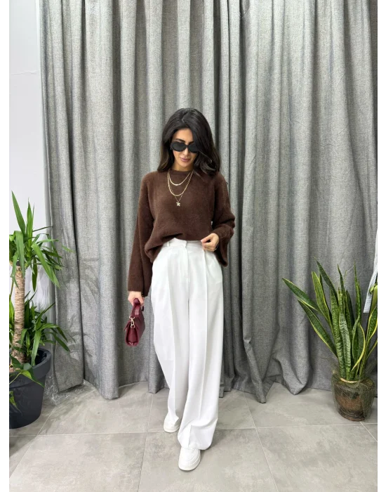 ORJİNAL MARKA BEYAZ PALAZZO PANTALON