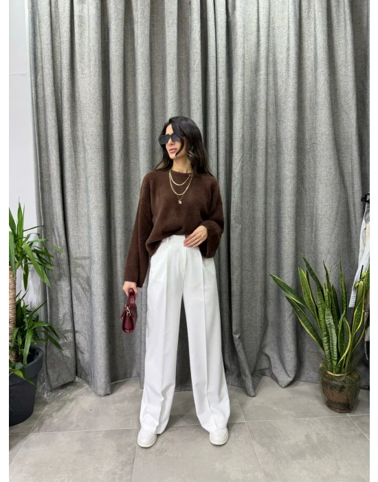 ORJİNAL MARKA BEYAZ PALAZZO PANTALON