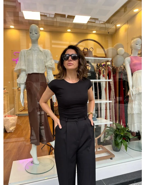 Pamuk Ve Modal Karisimli Crop Top