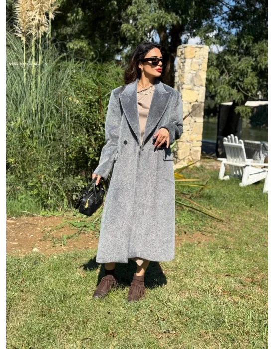 ZARİF GRİ KRUVAZE KABAN