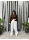 ORJİNAL MARKA BEYAZ PALAZZO PANTALON