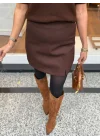 YIRTMAÇ DETAY MİNİ ŞORT ETEK