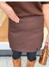 YIRTMAÇ DETAY MİNİ ŞORT ETEK