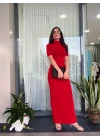 Modal Kumaş Elbise Kırmızı