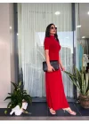 Modal Kumaş Elbise Kırmızı
