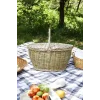 Hasır Kapaklı Piknik Sepeti – El Yapımı Büyük Boy Doğal Sepet | Çok Amaçlı Kullanım