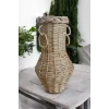 Doğal Hasır Vazo – El Yapımı Dekoratif Bohem Vazo | Rustik Ev Aksesuarı