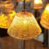 Hasır Doğal Saçaklı Avize – 40 cm Çap | El Yapımı Bohem Dekoratif Aydınlatma