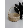 Kulplu Hasır Sepet – El Yapımı Çok Amaçlı Hediye ve Dekoratif Sunum Sepeti