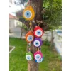 Renkli Nazar Boncuğu Dekoratif Süsü 7 Li Set – El Yapımı Dekoratif Nazarlık 4x4 cm