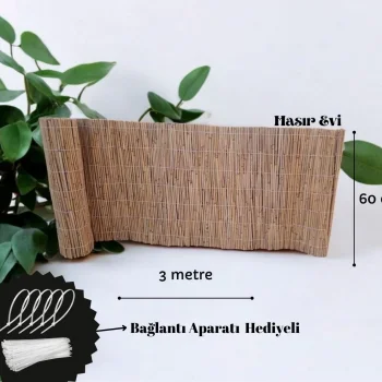 60 cm x 3 metre Kamış Hasır Balkon Çiti
