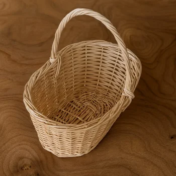 Hasır Kamış Bambu Sepet – El Yapımı Piknik, Hediye, Yılbaşı ve Organizer Sepeti