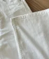 Beyaz Pamuk dokuma Pantolon