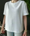 Beyaz Oversize Zr Tshirt (% 100 ) Pamuk (Geniş kesim )