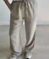 MSD İnce Bel Tensel Açık Vizon Pantolon