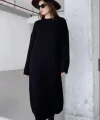 Premium Örgü Siyah Elbise