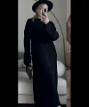 Premium Örgü Siyah Elbise