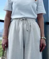 Şalvar Model Ham Keten Taş Pantolon
