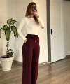Sho Modal Wide Leg Bordo Eşofman