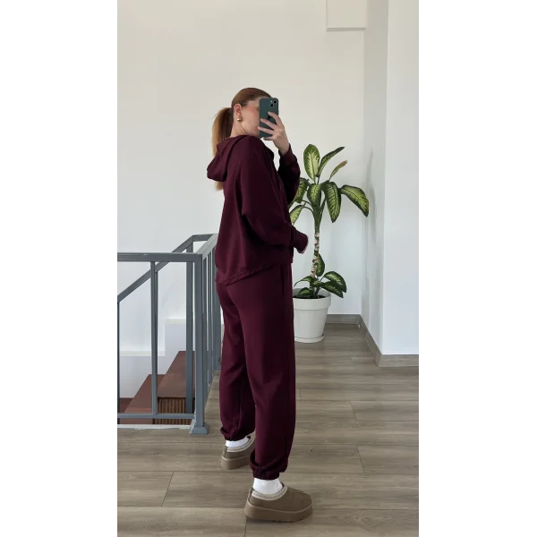 Oys Modal Bordo Eşofman Takım