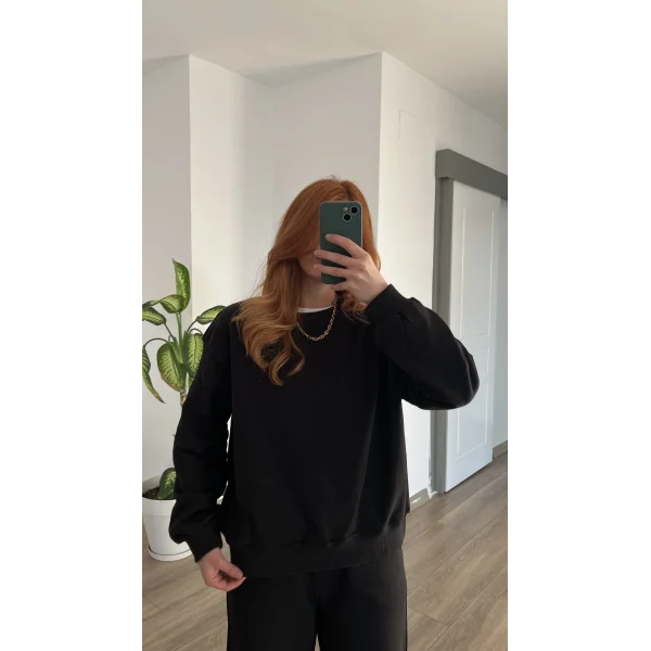 VYLA oversize siyah eşofman takım