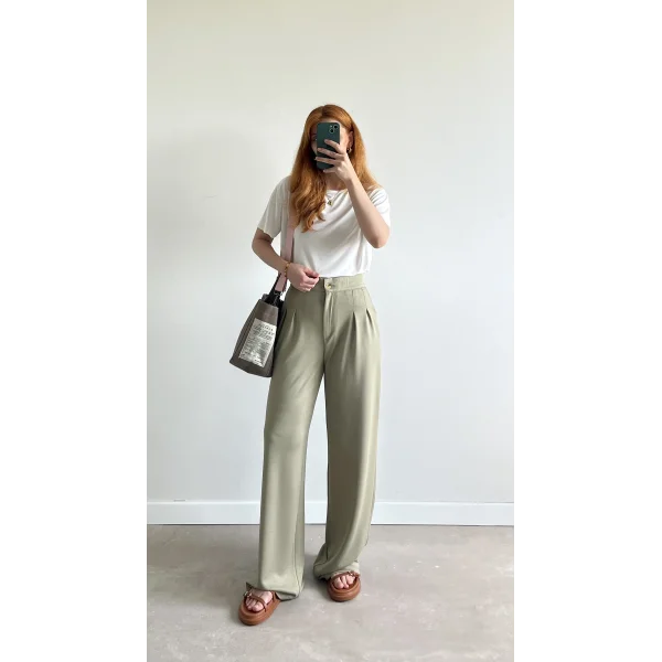 Oys Arka Beli lastikli Modal Yeşil Eşofman