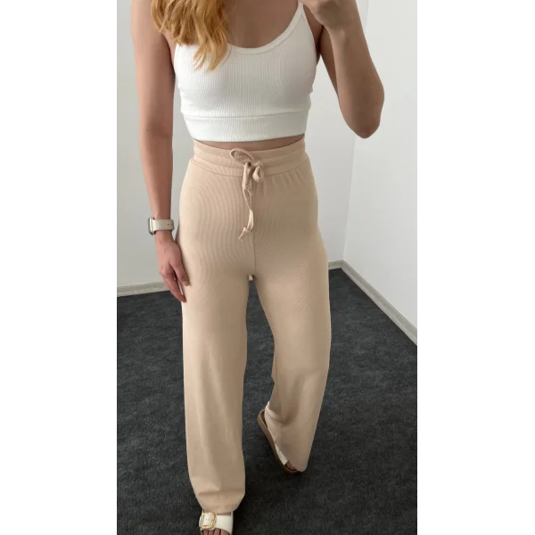 Bej Fitilli Eşofman