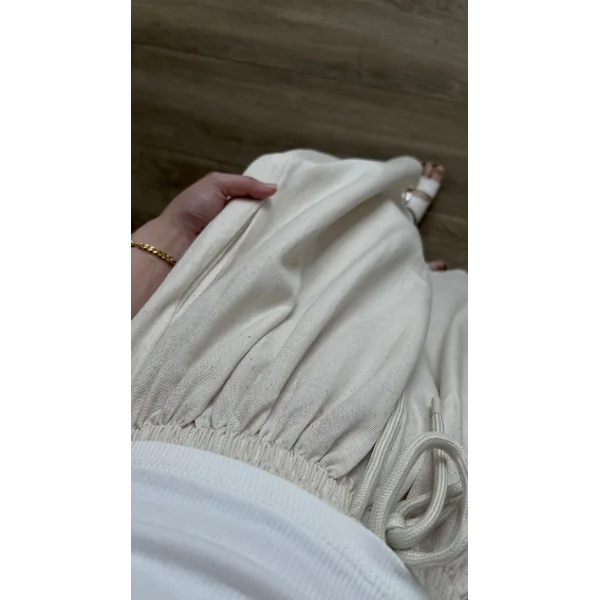 Midi Boy Kloş Keten Taş Etek (GENİŞ KALIP )