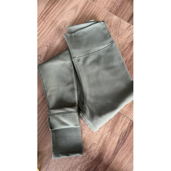 Fitilli Mint Yeşil Tayt ( Bir beden büyük almalısınız )