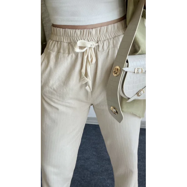 Flex Ham Keten Pantolon