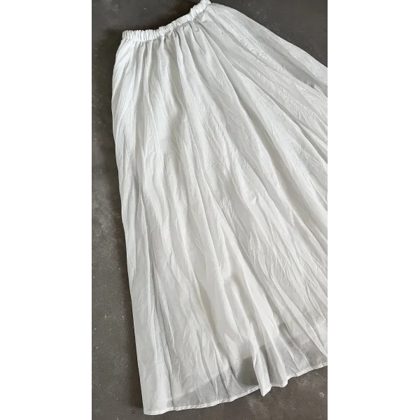 İçi Astarlı Sık pileli Pamuk Vual Etek