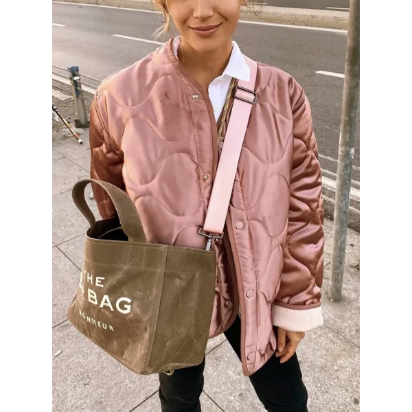 KANVAS CHOCOLATE MALT ÇANTA (askısı toz pembe )